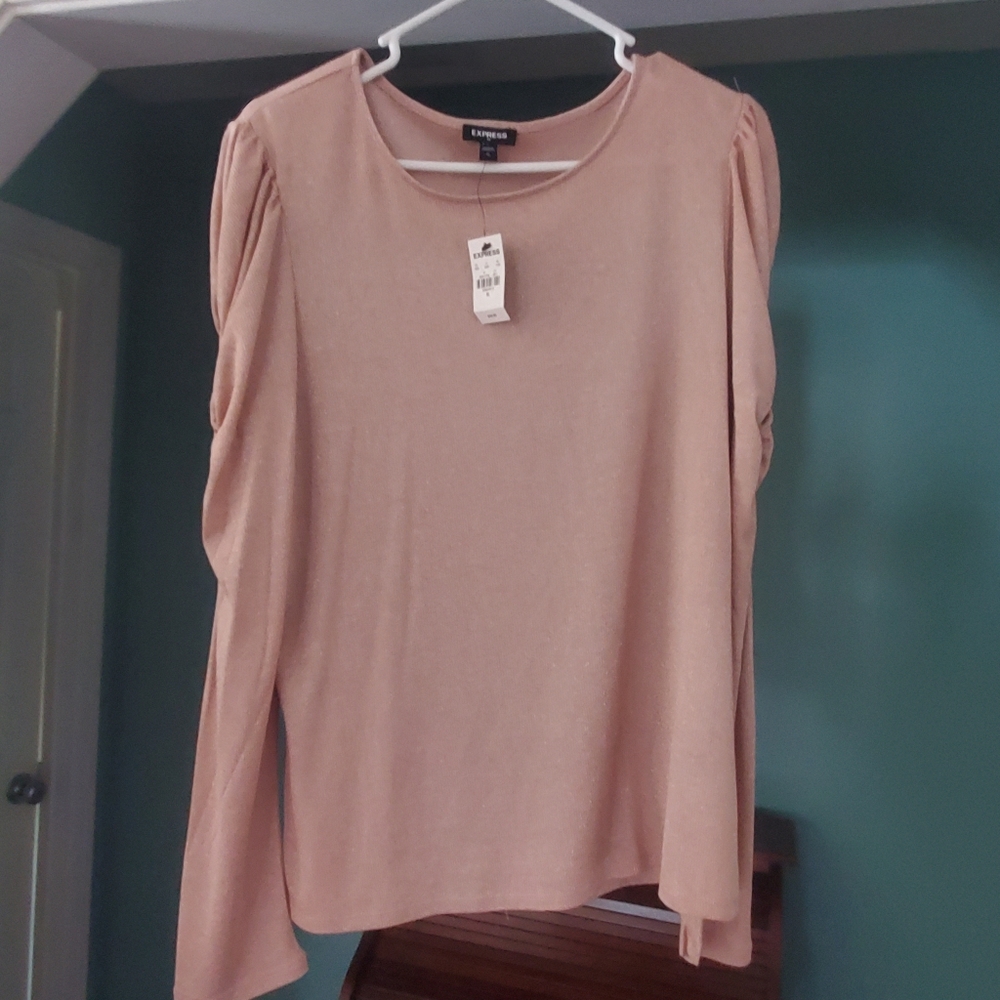 Express pink blouse new size xl